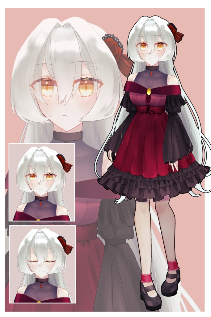 【無料/有料】ドレスの少女【立ち絵】