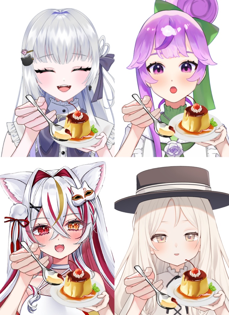 Vtuber素材_プリンを持つ手_PSDデータ+商用利用権