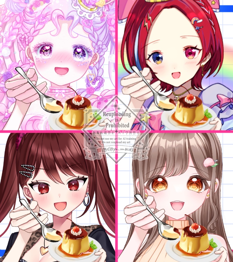 Vtuber素材_プリンを持つ手_PSDデータ+商用利用権