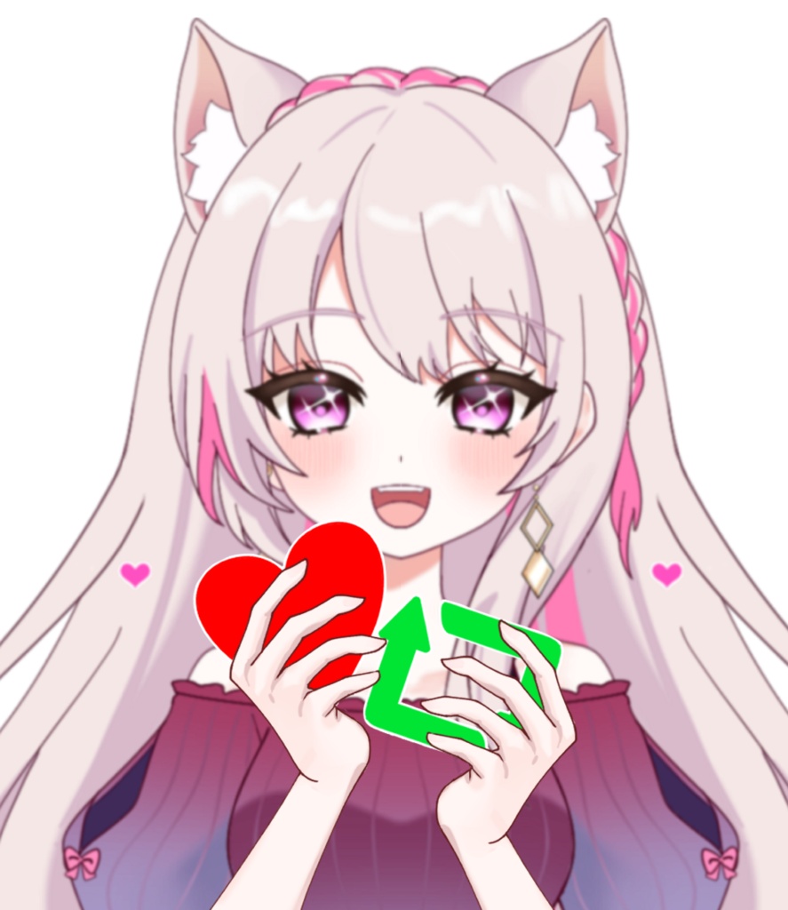 Vtuber素材_いいね＆RPの手_高画質+商用利用権