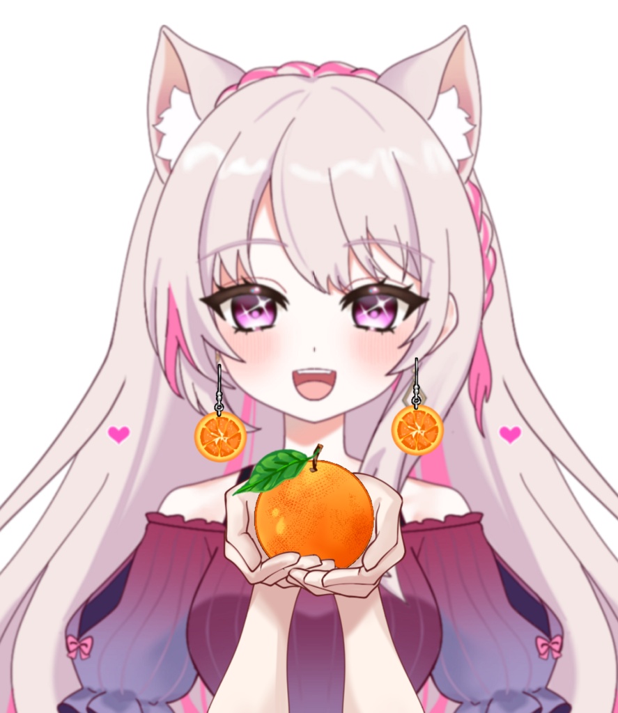 Vtuber素材_オレンジ_高画質+商用利用権