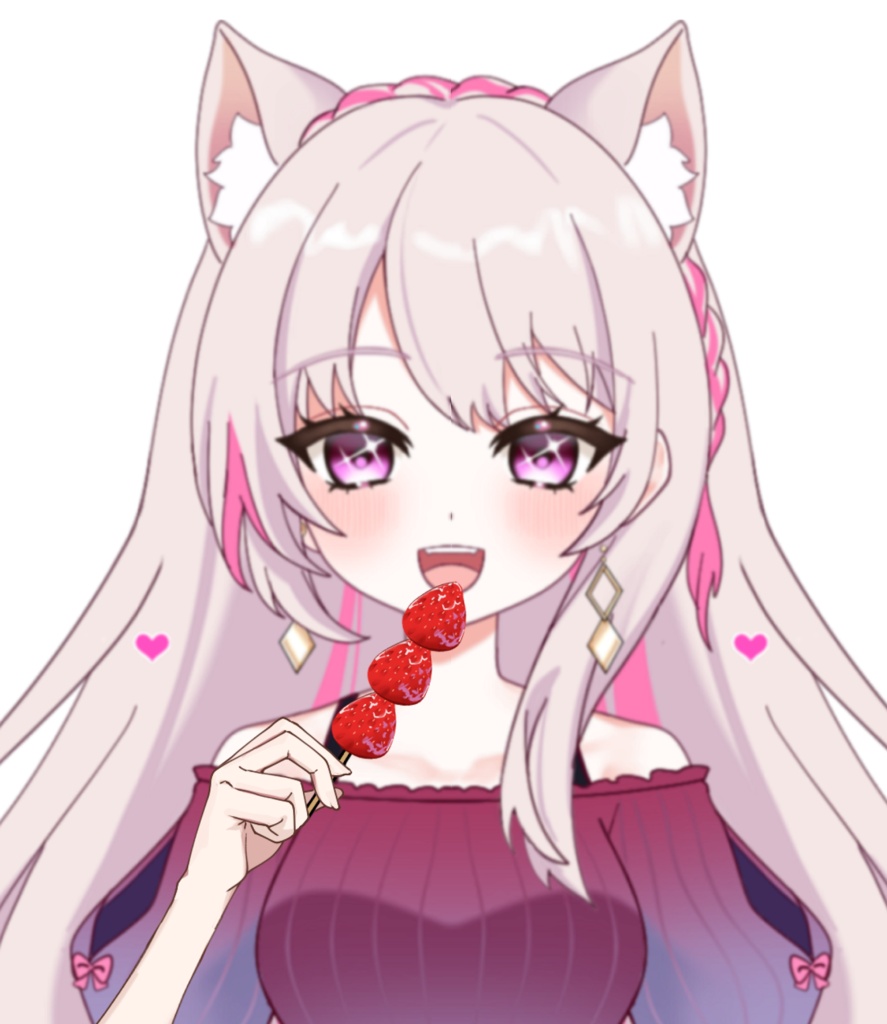 Vtuber素材_イチゴを持つ手_高画質+商用利用権