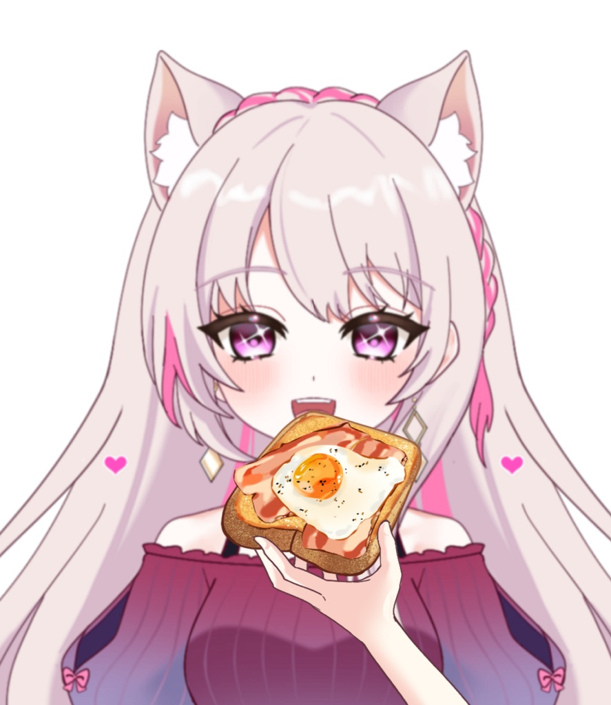 Vtuber素材_トースト３種_高画質+商用利用権