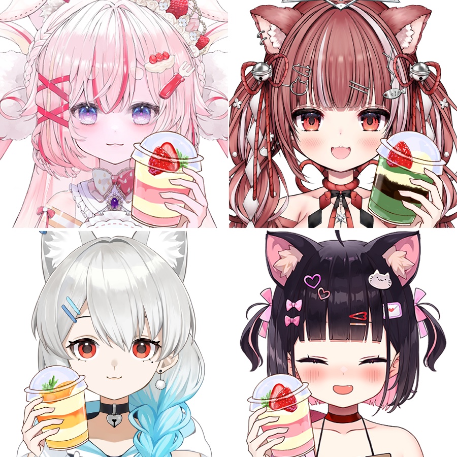 Vtuber素材_ムース3種_高画質+商用利用権