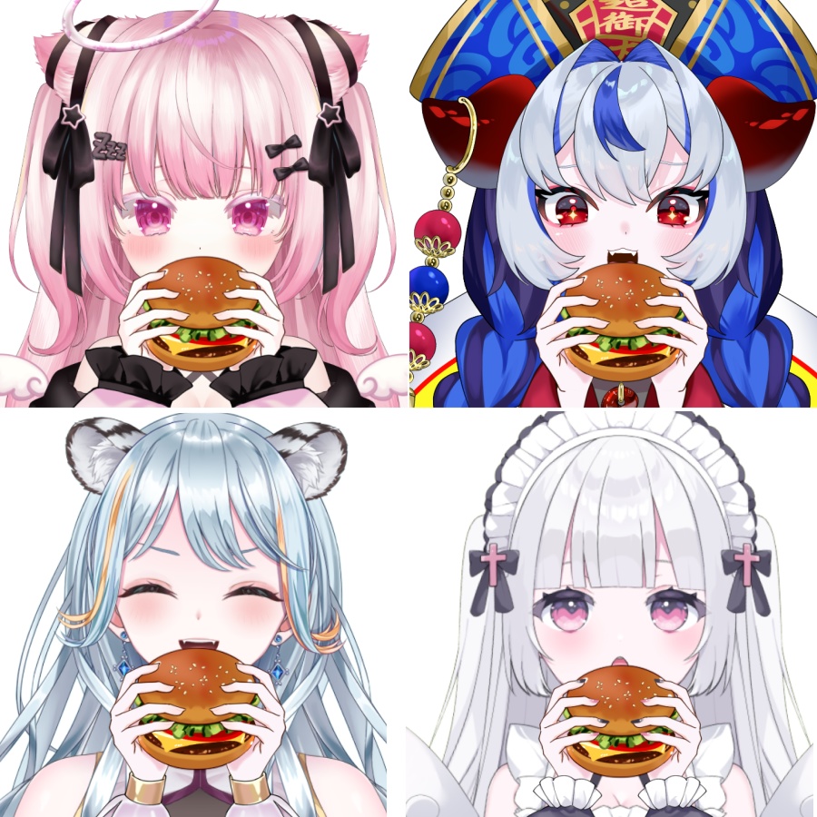 Vtuber素材_ハンバーガー_高画質+商用利用権
