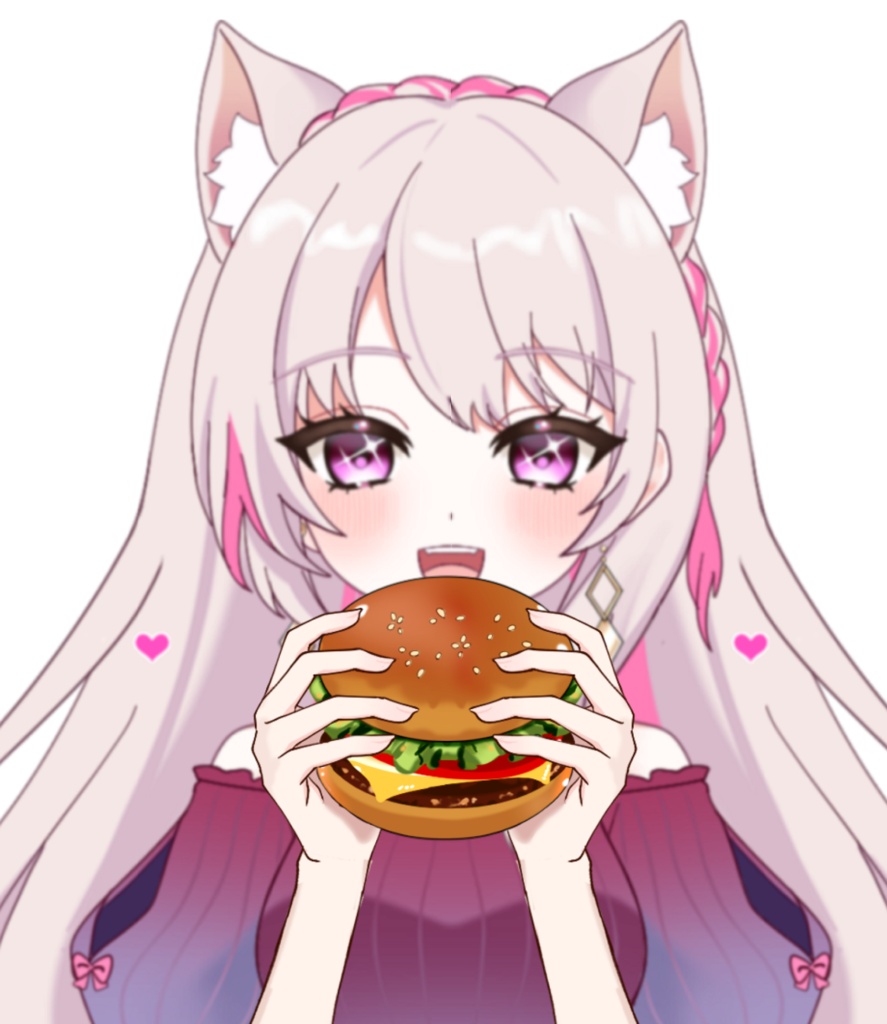 Vtuber素材_ハンバーガー_高画質+商用利用権