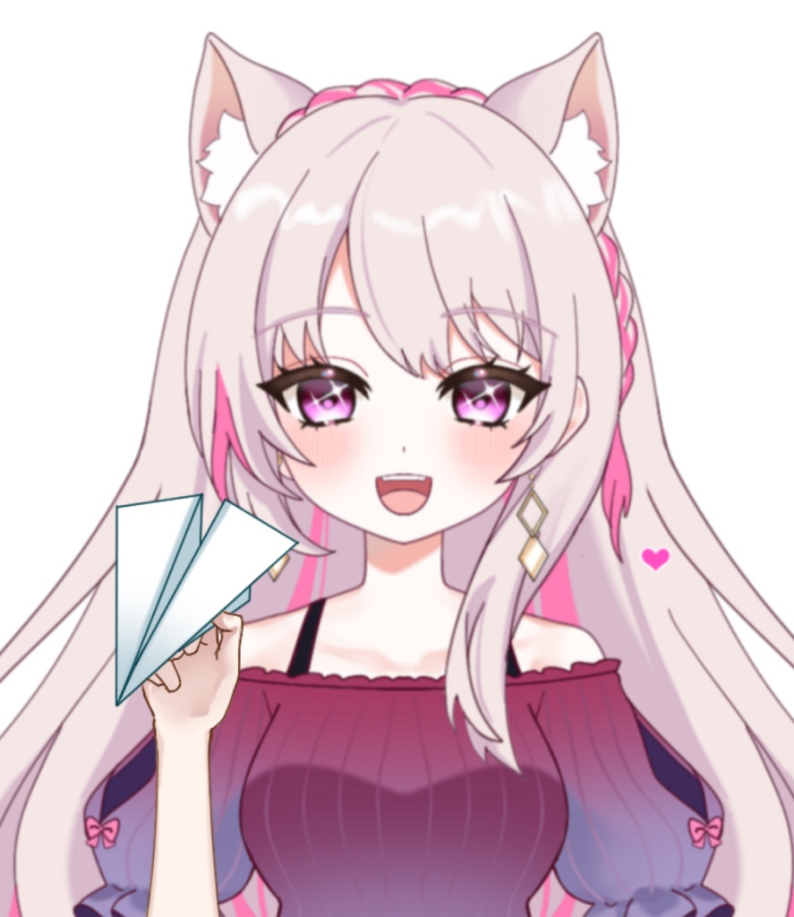 Vtuber素材_紙飛行機_高画質+商用利用権