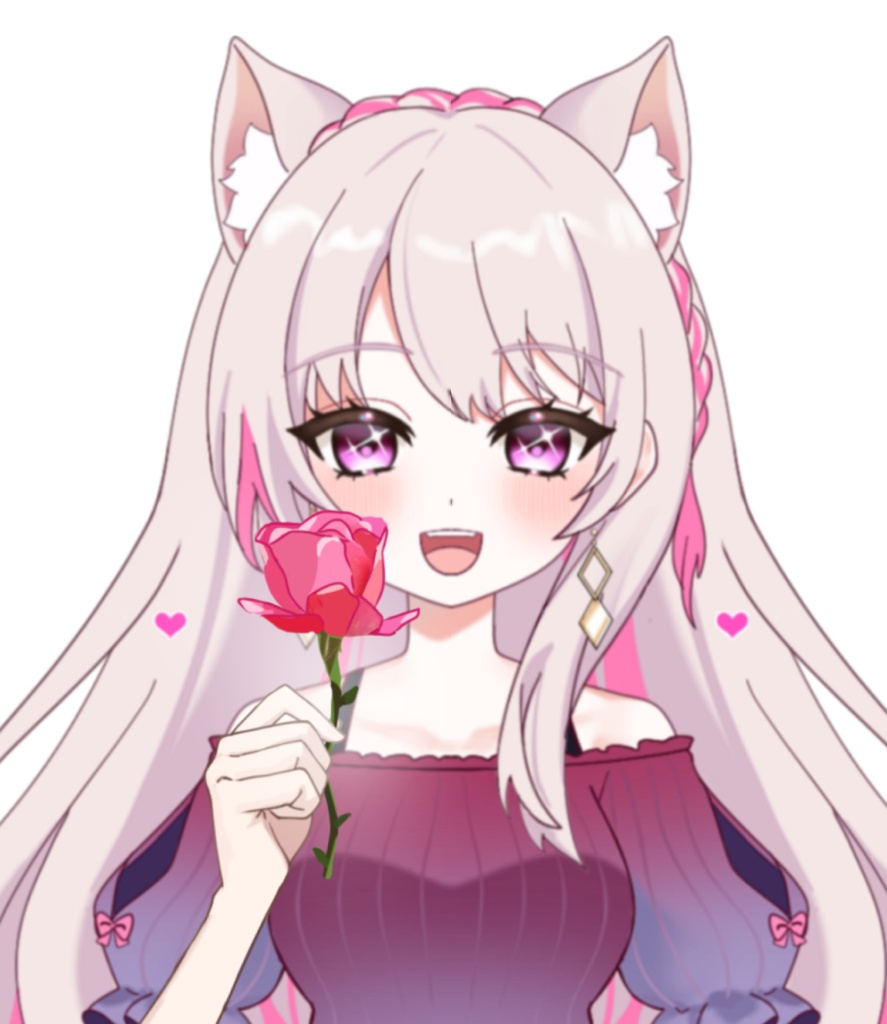 Vtuber素材_バラを持つ手_高画質+商用利用権