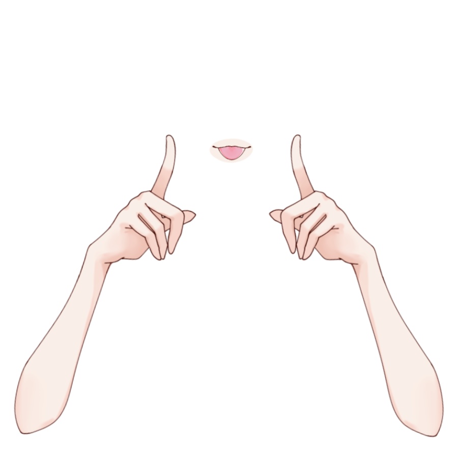 Vtuber素材_笑顔の手