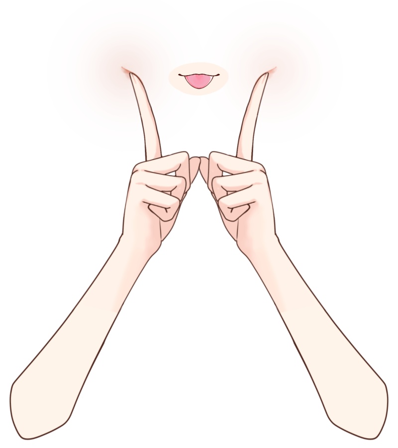 Vtuber素材_笑顔の手