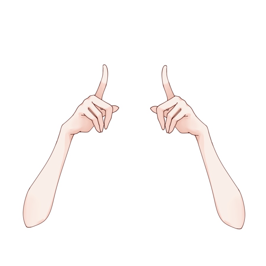 Vtuber素材_笑顔の手_高画質+商用利用権