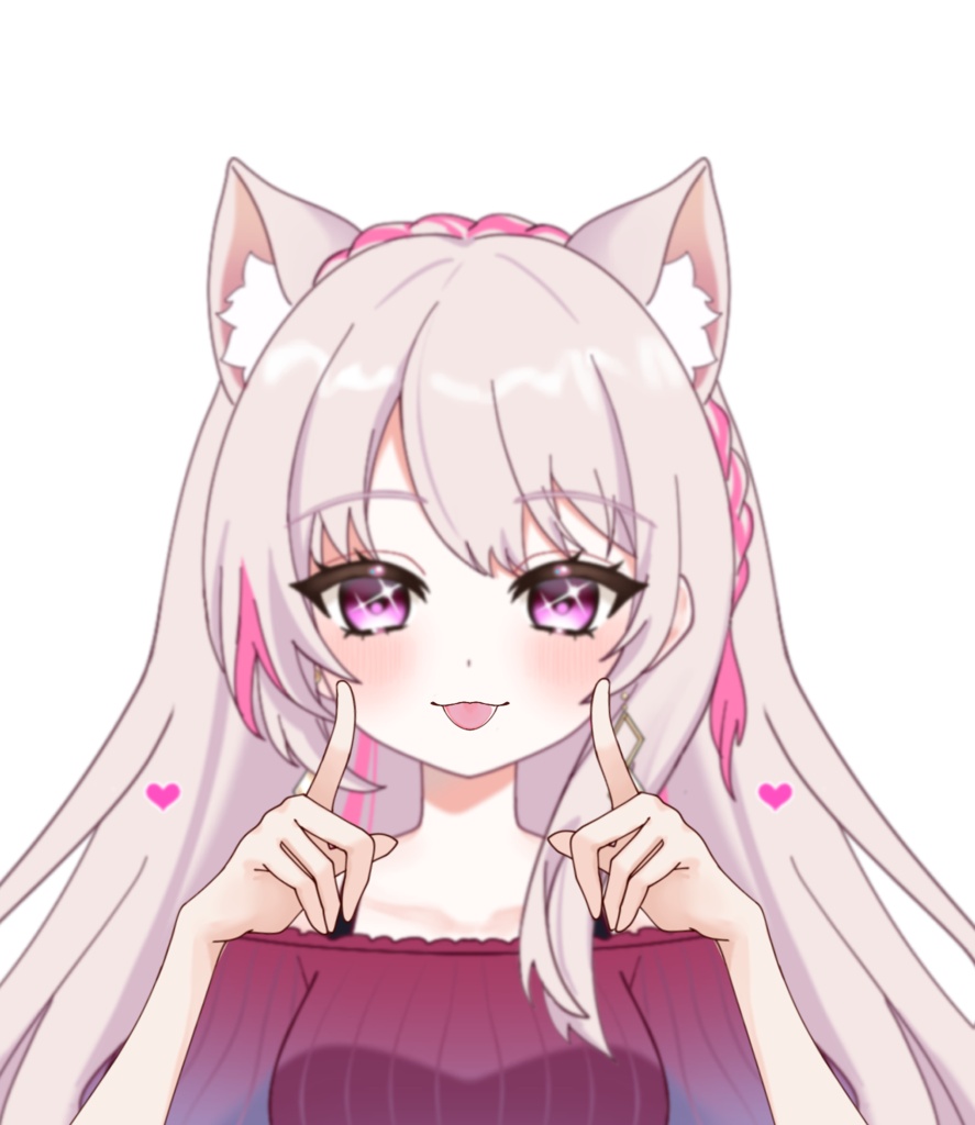 Vtuber素材_笑顔の手