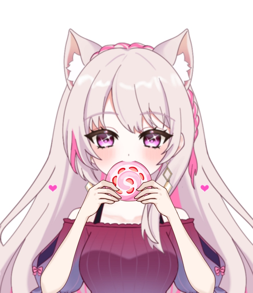 Vtuber素材_いちごロールケーキ_高画質+商用利用権