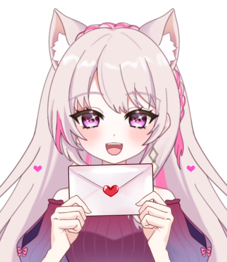 Vtuber素材_ラブレターを持つ手