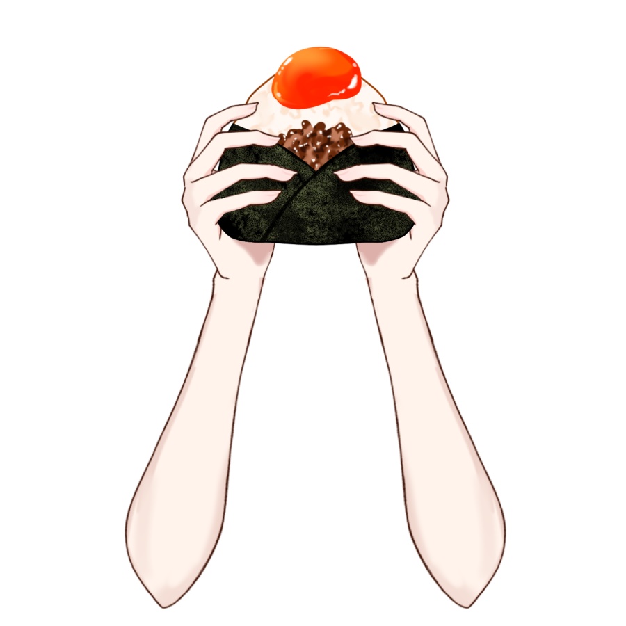 Vtuber素材_おにぎりを持つ手(4種)_高画質+商用利用権