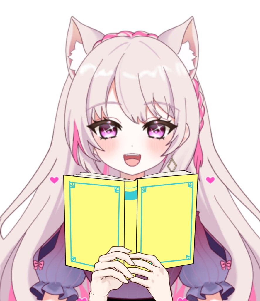 Vtuber素材_本を持つ手（4種）_高画質+商用利用権