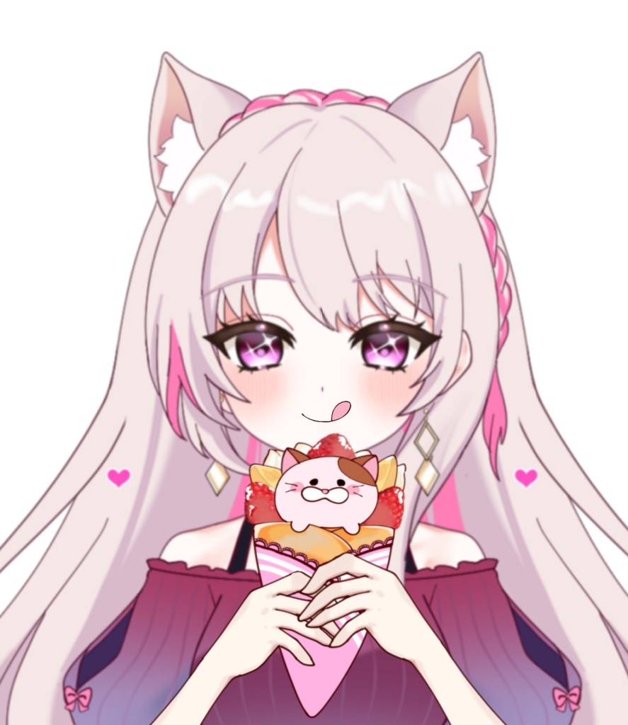 Vtuber素材_ねこクレープ_高画質+商用利用権