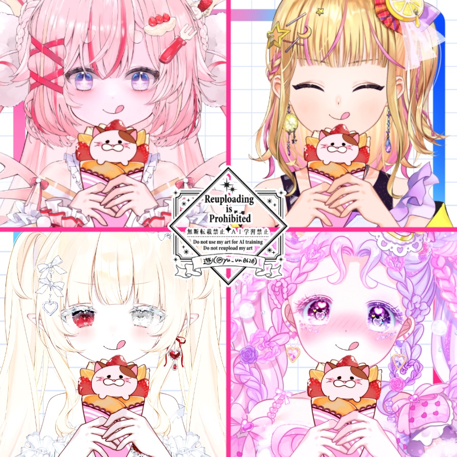 Vtuber素材_ねこクレープ_高画質+商用利用権