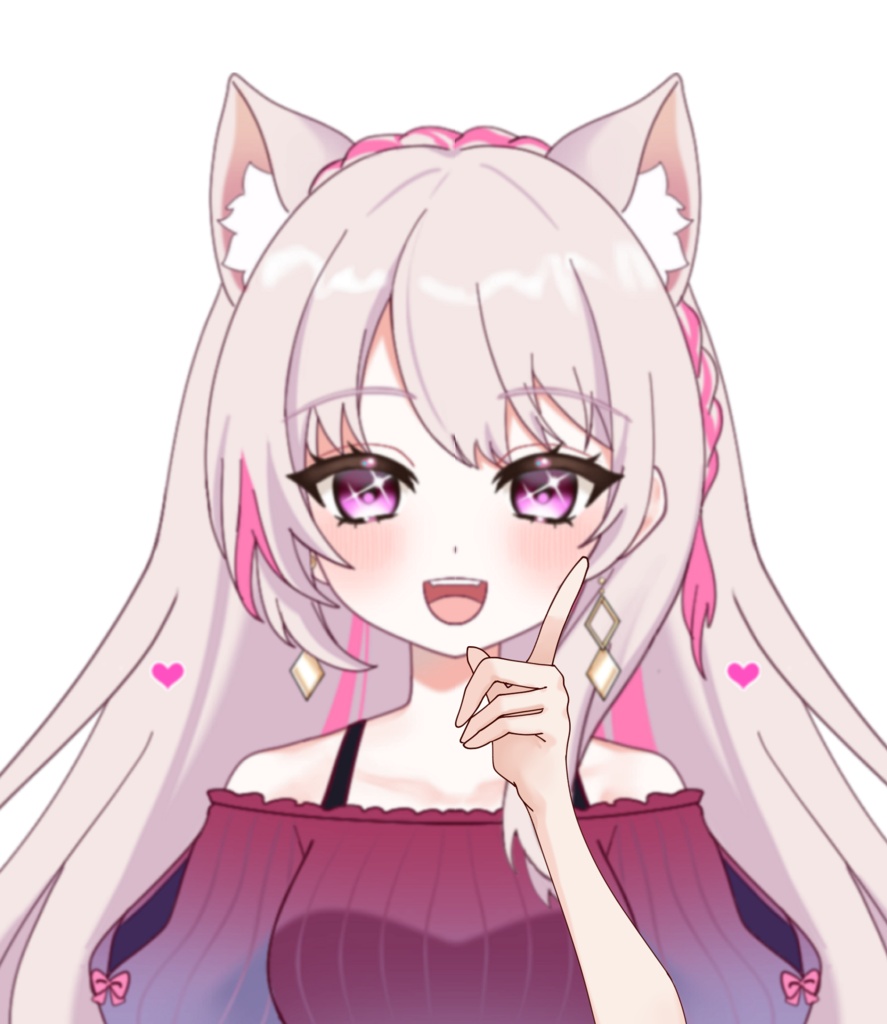 Vtuber素材_人差し指立てるポーズ_高画質+商用利用権