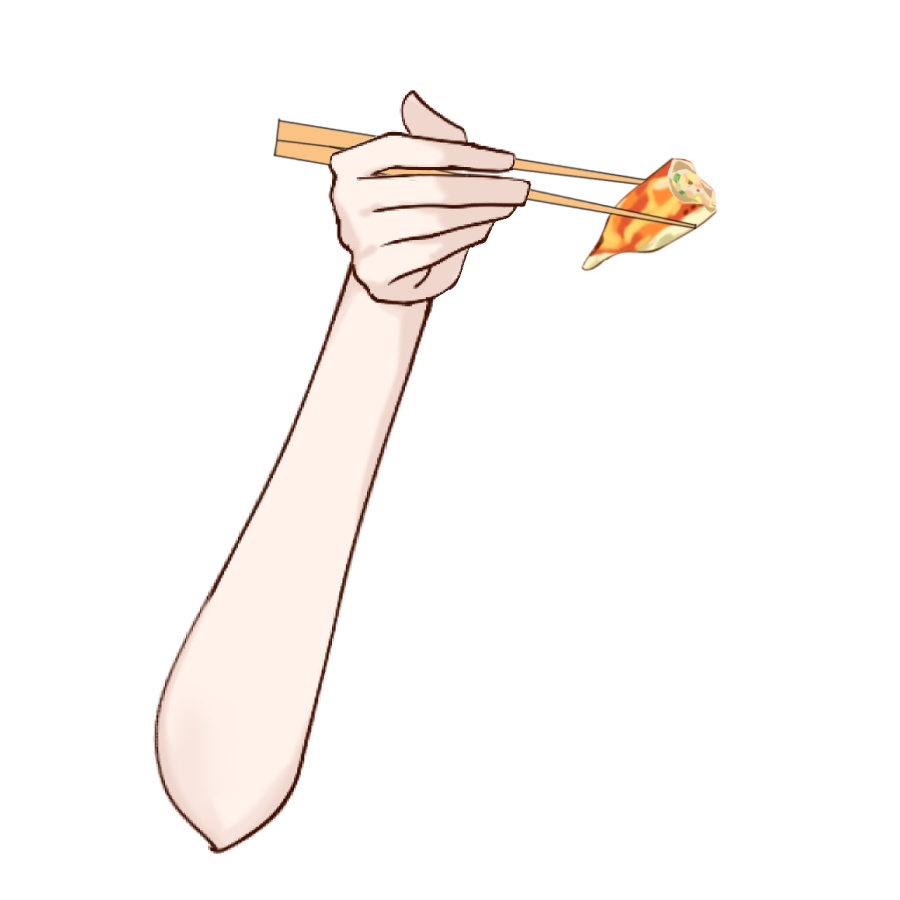 Vtuber素材_餃子を食べる手(通常+食べかけ)_高画質+商用利用権