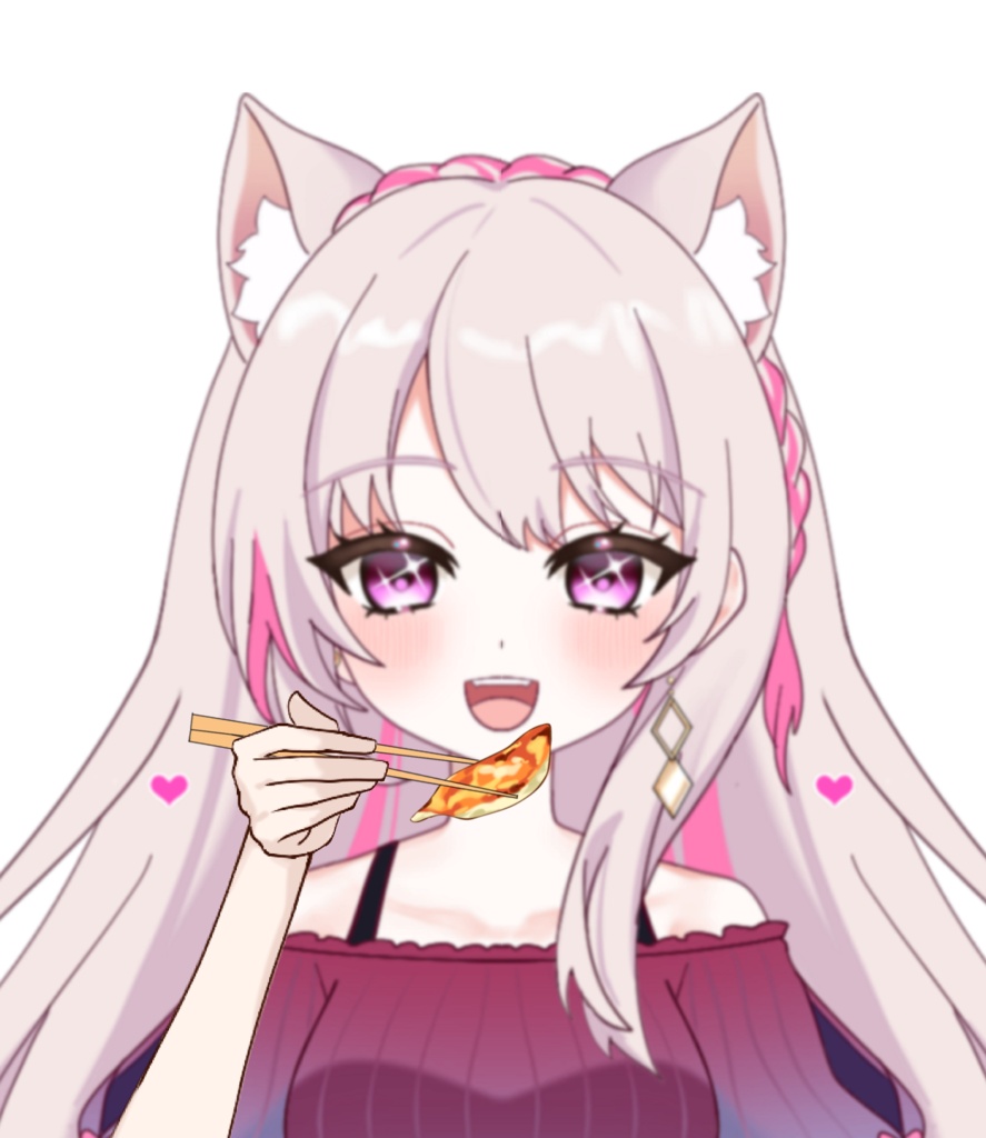 Vtuber素材_餃子を食べる手（通常+食べかけ）_高画質+商用利用権