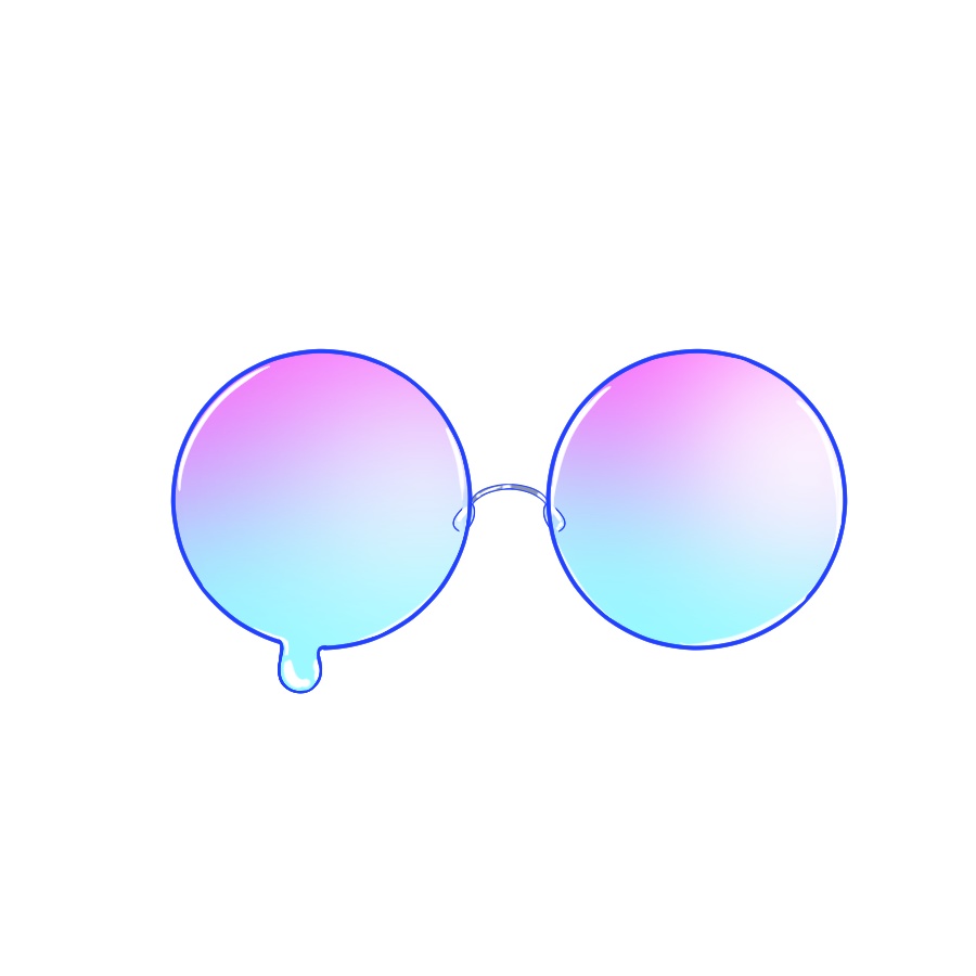 Vtuber素材_カラーサングラス(ピンク&緑)_高画質+商用利用権