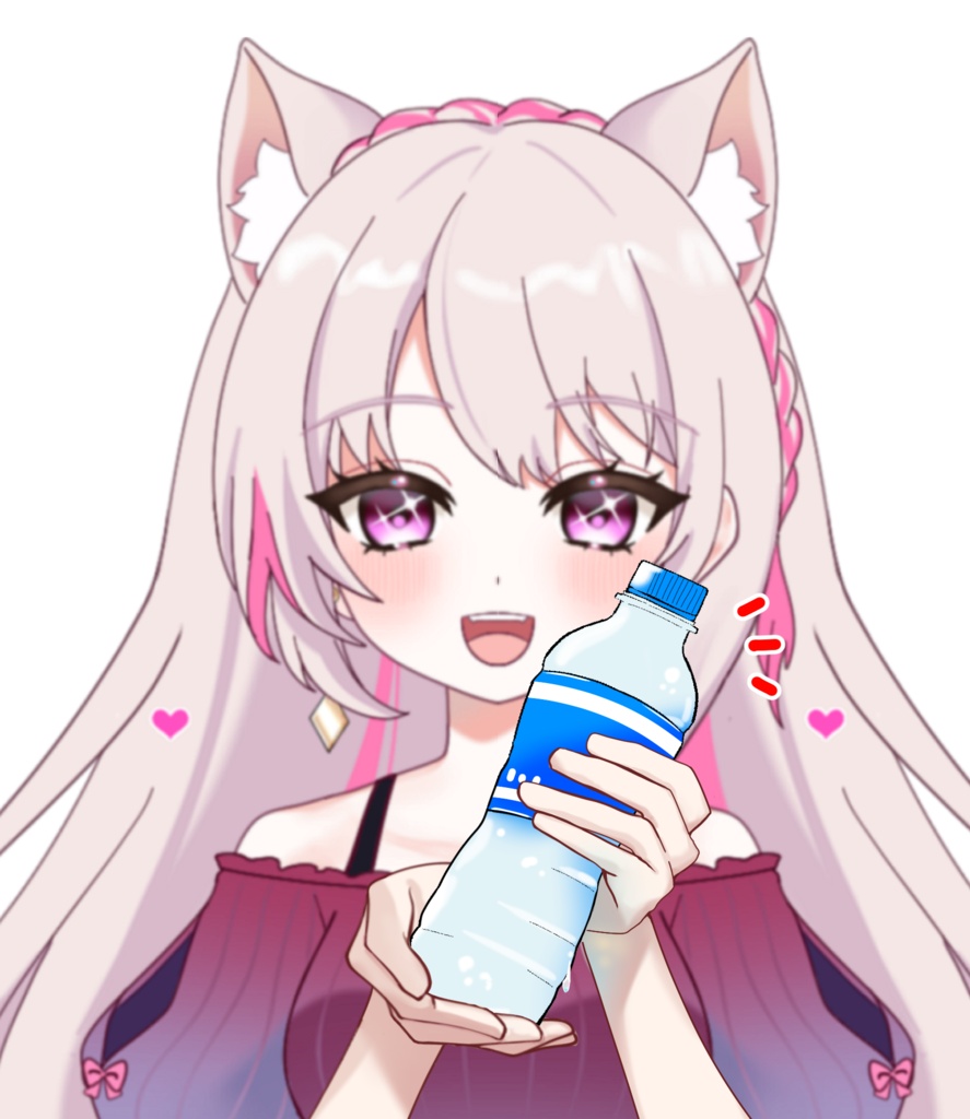 Vtuber素材_水分どうぞ!_高画質+商用利用権