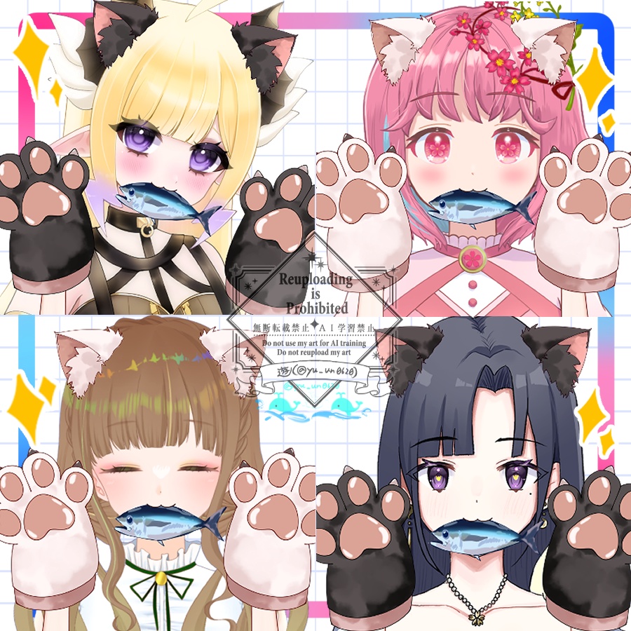 Vtuber素材_ねこセット_高画質+商用利用権