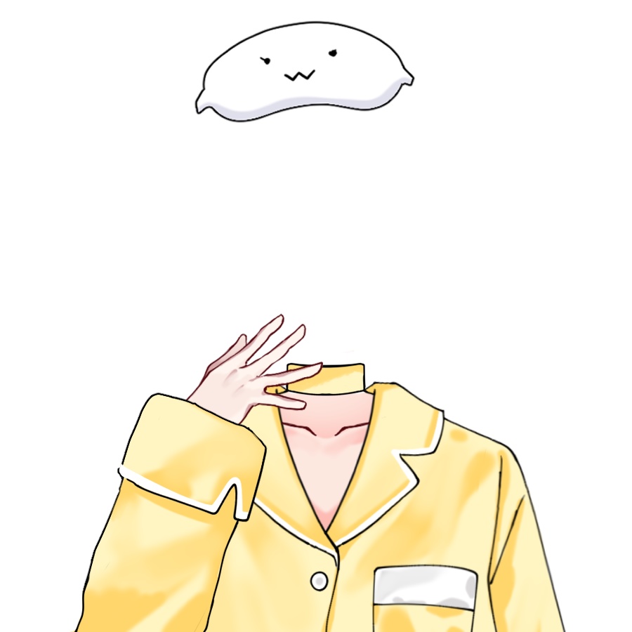 Vtuber素材_パジャマ4色(ピンク、水色、黄色、紫)_高画質+商用利用権