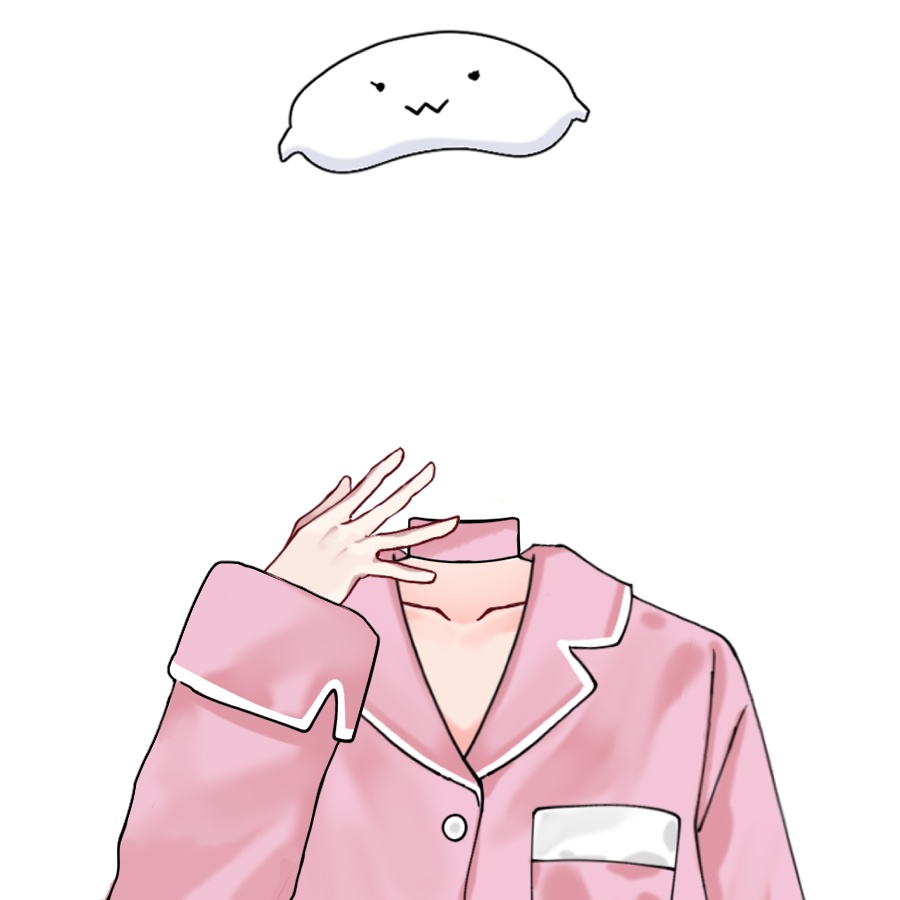 Vtuber素材_パジャマ4色(ピンク、水色、黄色、紫)_高画質+商用利用権