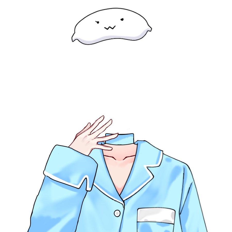 Vtuber素材_パジャマ4色(ピンク、水色、黄色、紫)_高画質+商用利用権