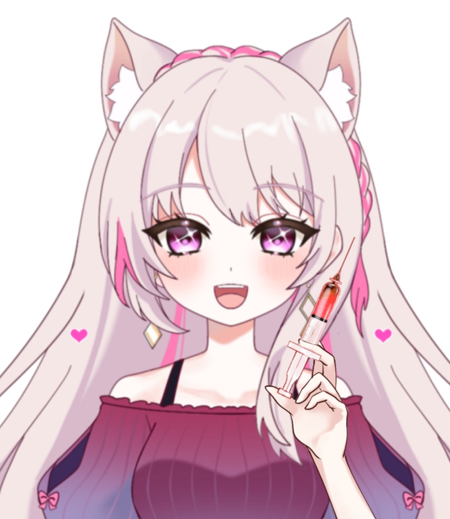 Vtuber素材_注射器を持つ手_高画質+商用利用権