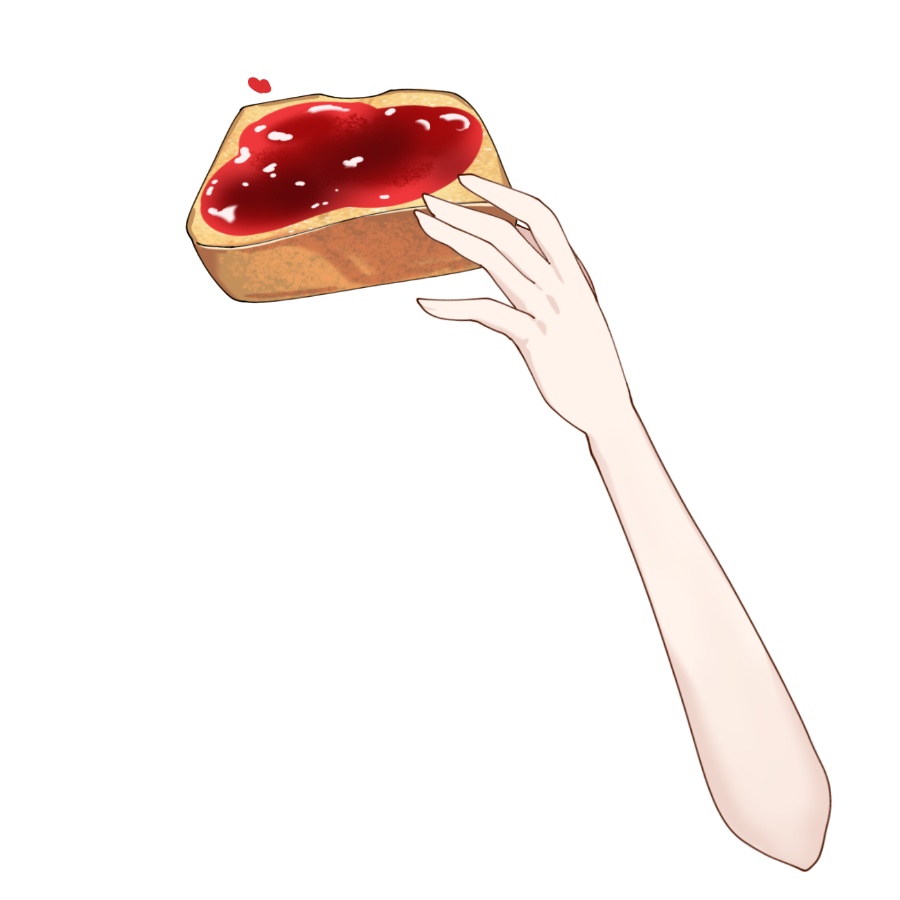 Vtuber素材_ジャムパンを持つ手_高画質+商用利用権