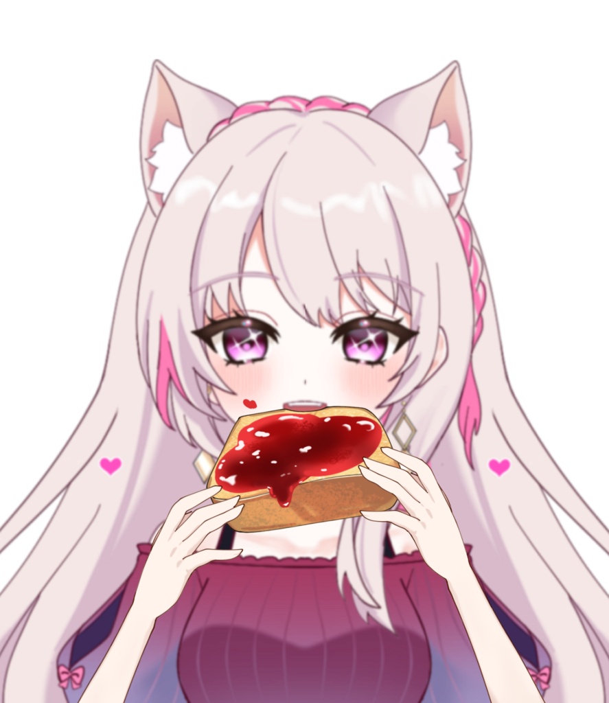 Vtuber素材_ジャムパンを持つ手_高画質+商用利用権