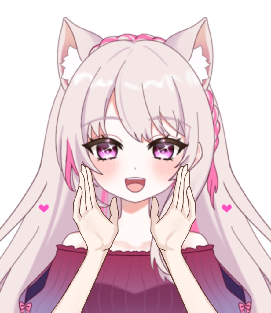 Vtuber素材_呼びかける手_高画質+商用利用権
