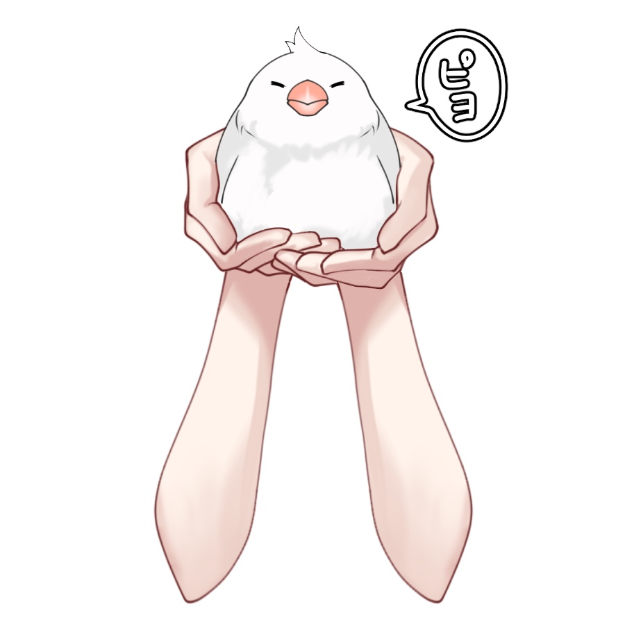 Vtuber素材_小鳥を乗せる手_高画質+商用利用権