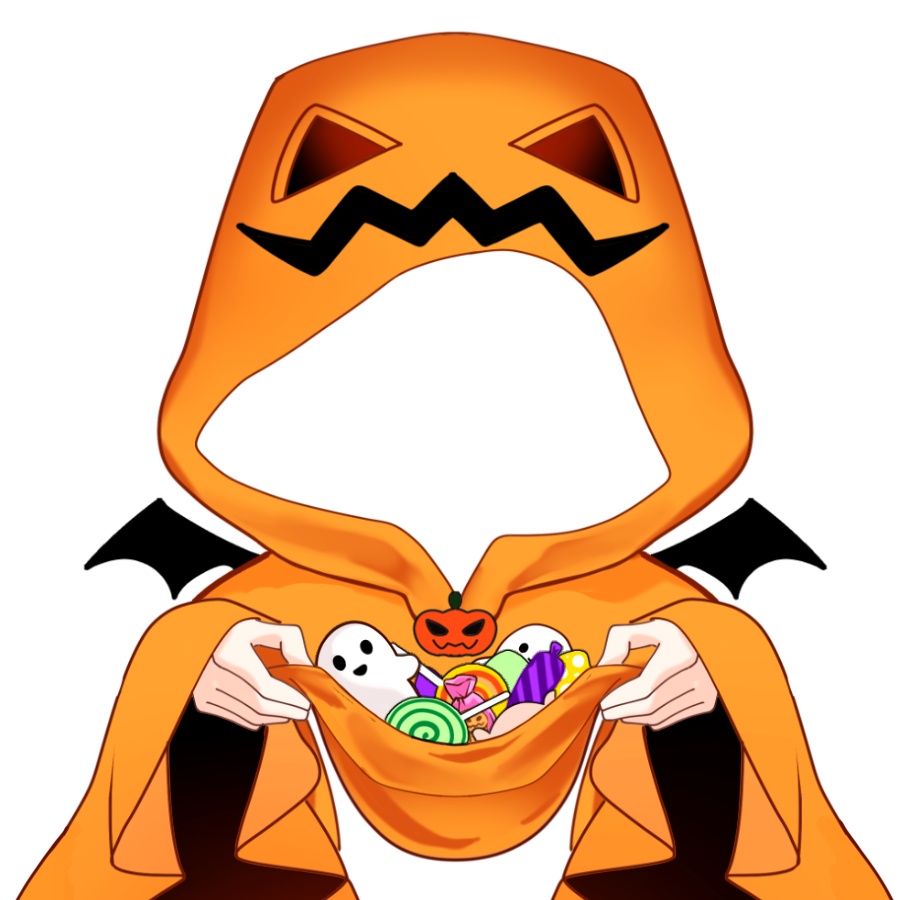 Vtuber素材_かぼちゃフード_高画質+商用利用権