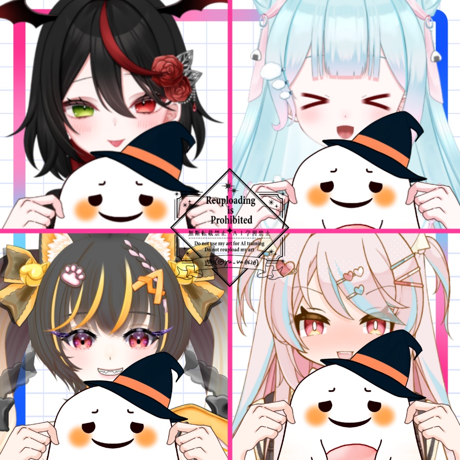 Vtuber素材_ハロウィンおばけ_高画質+商用利用権