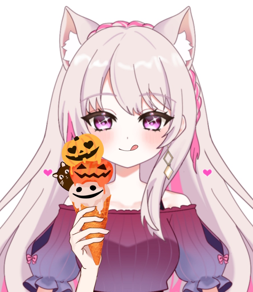 Vtuber素材_ハロウィンアイス_高画質+商用利用権