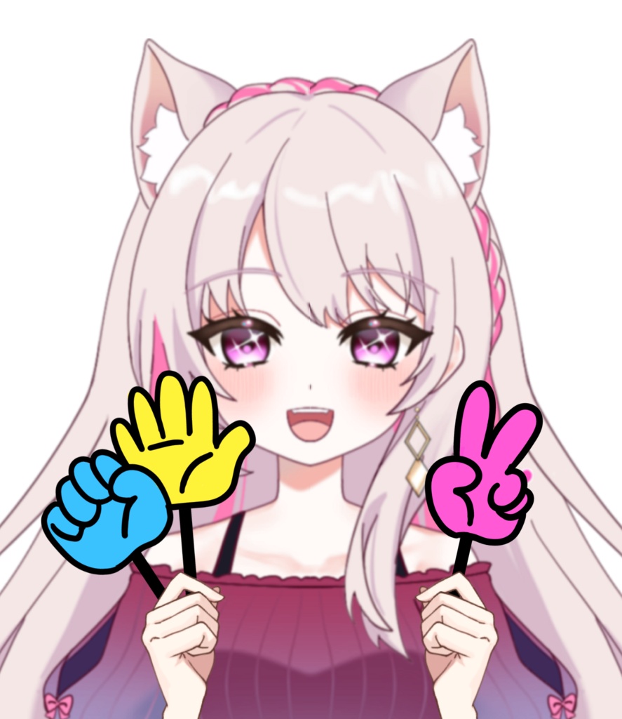 Vtuber素材_じゃんけんの手_高画質+商用利用権