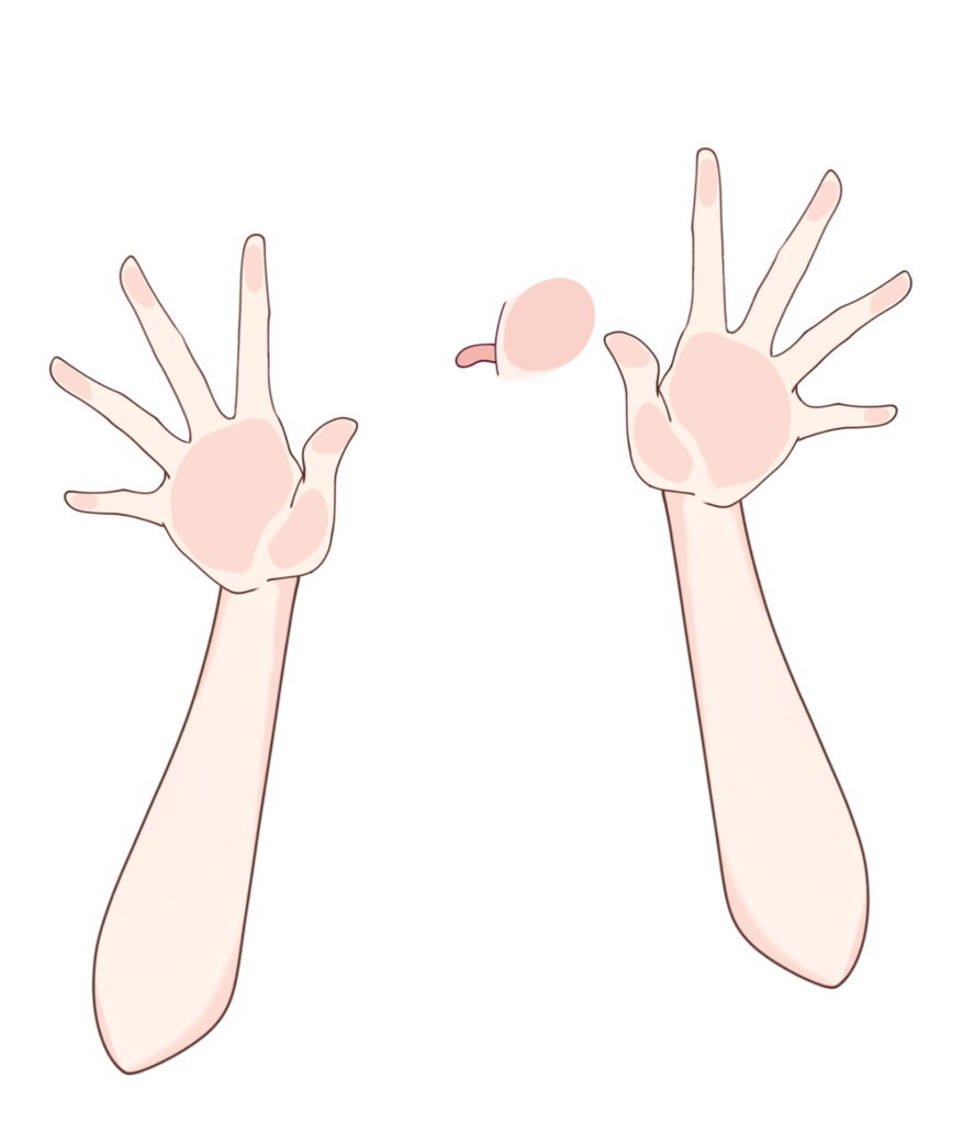 Vtuber素材_こっちを見る手_高画質+商用利用権