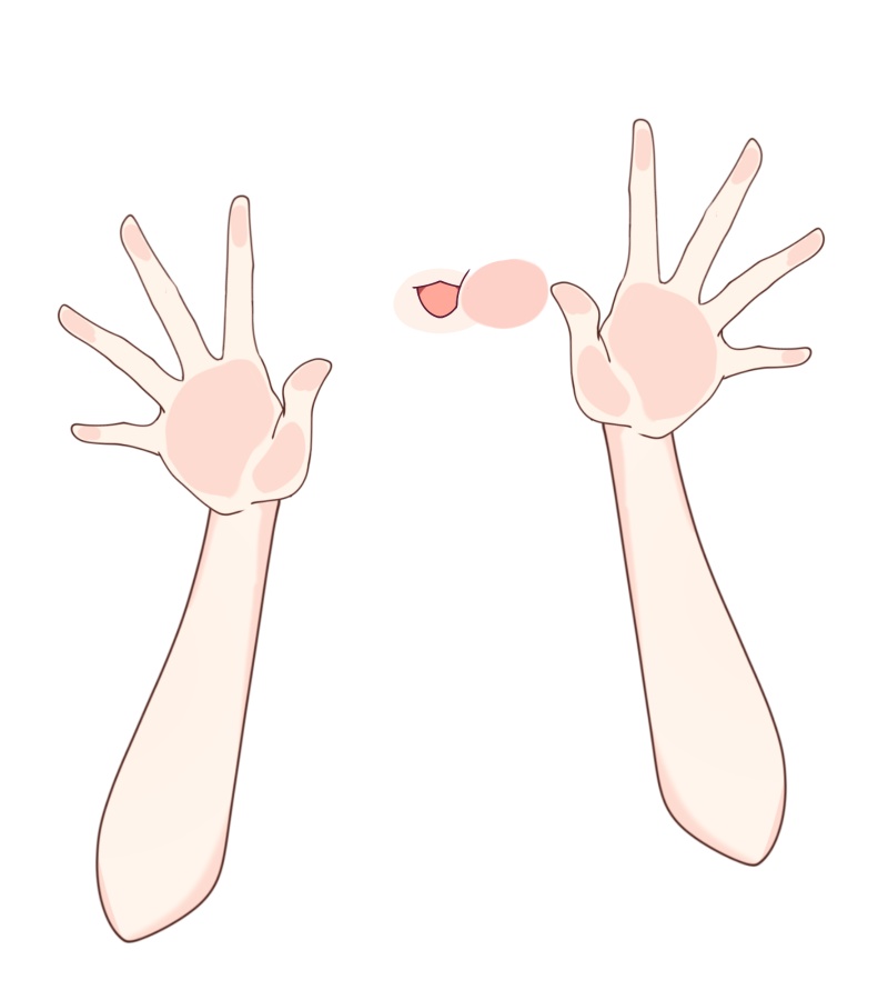 Vtuber素材_こっちを見てる手_高画質+商用利用権