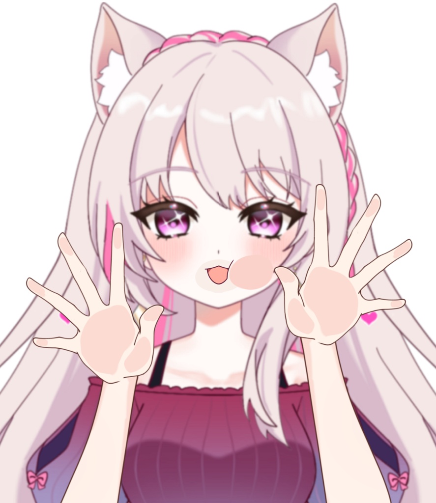 Vtuber素材_こっちを見てる手_高画質+商用利用権