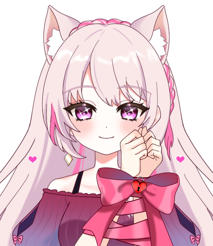 Vtuber素材_りぼん巻きの手_高画質+商用利用権