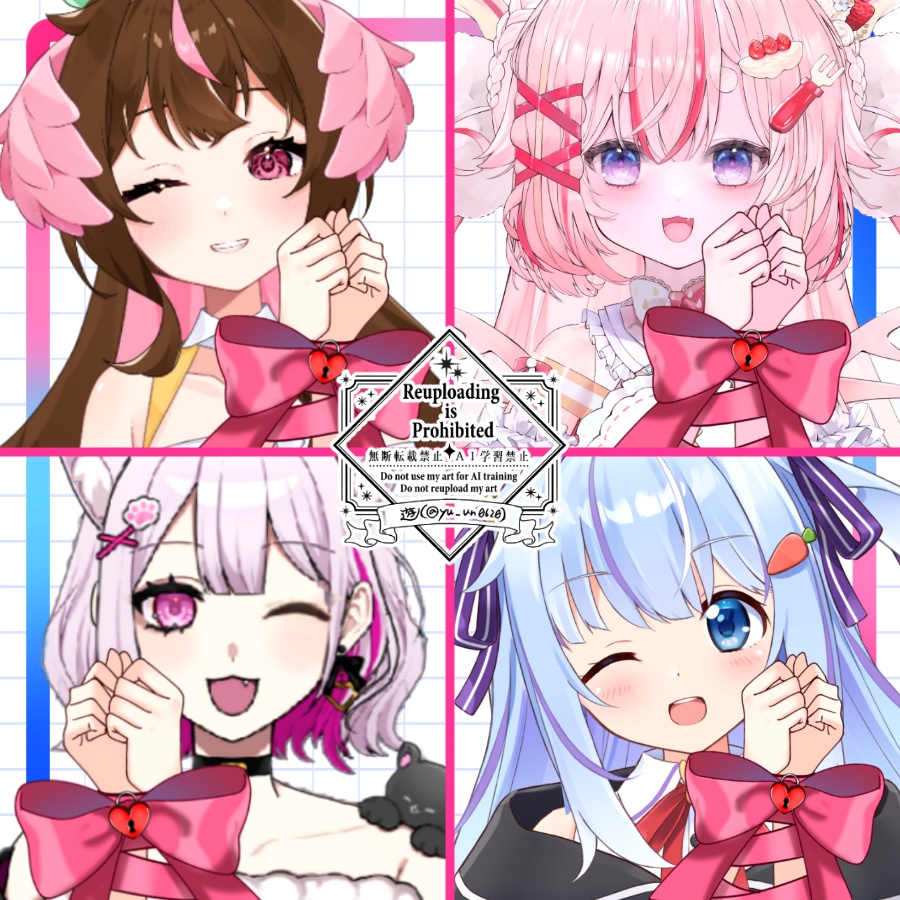 Vtuber素材_りぼん巻きの手_高画質+商用利用権