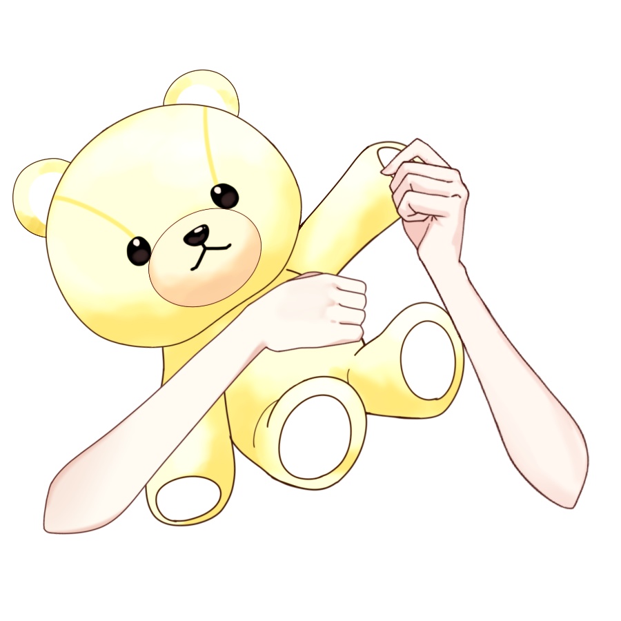 Vtuber素材_くまぬいを持つ手_高画質+商用利用権