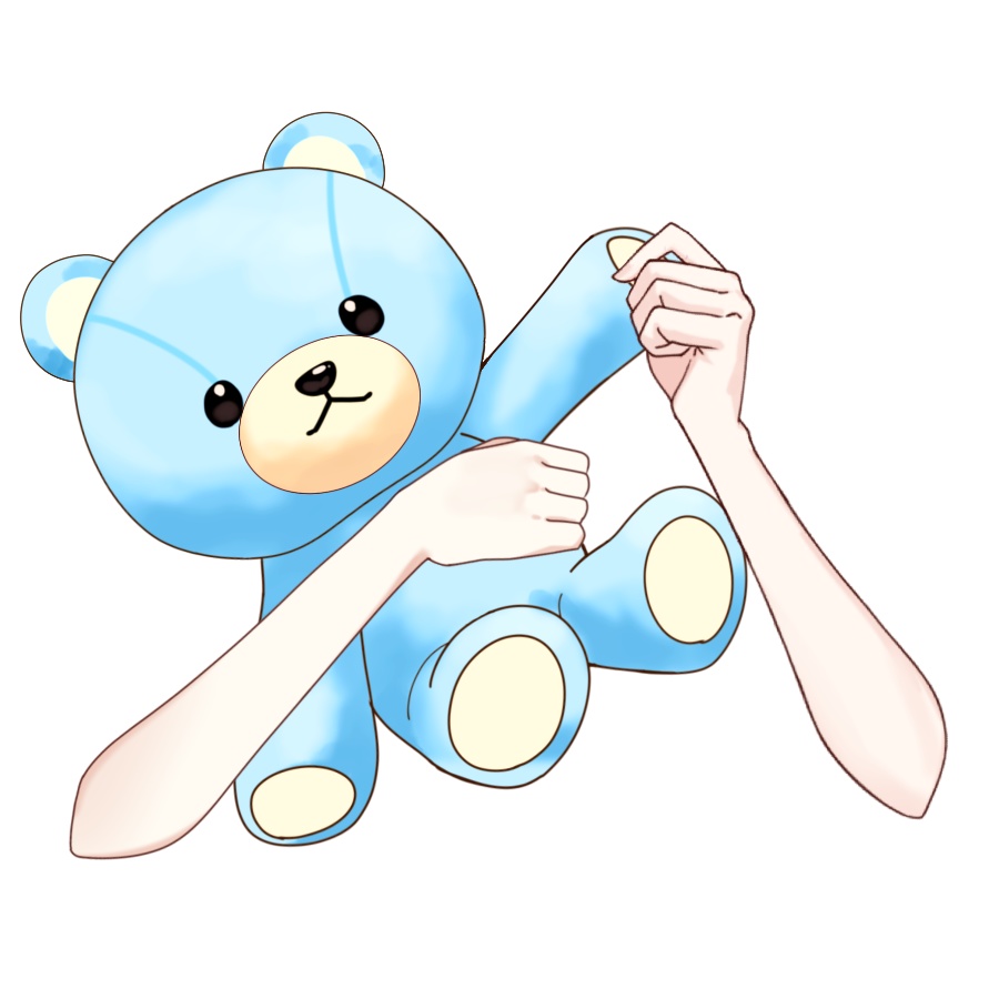 Vtuber素材_くまぬいを持つ手_高画質+商用利用権
