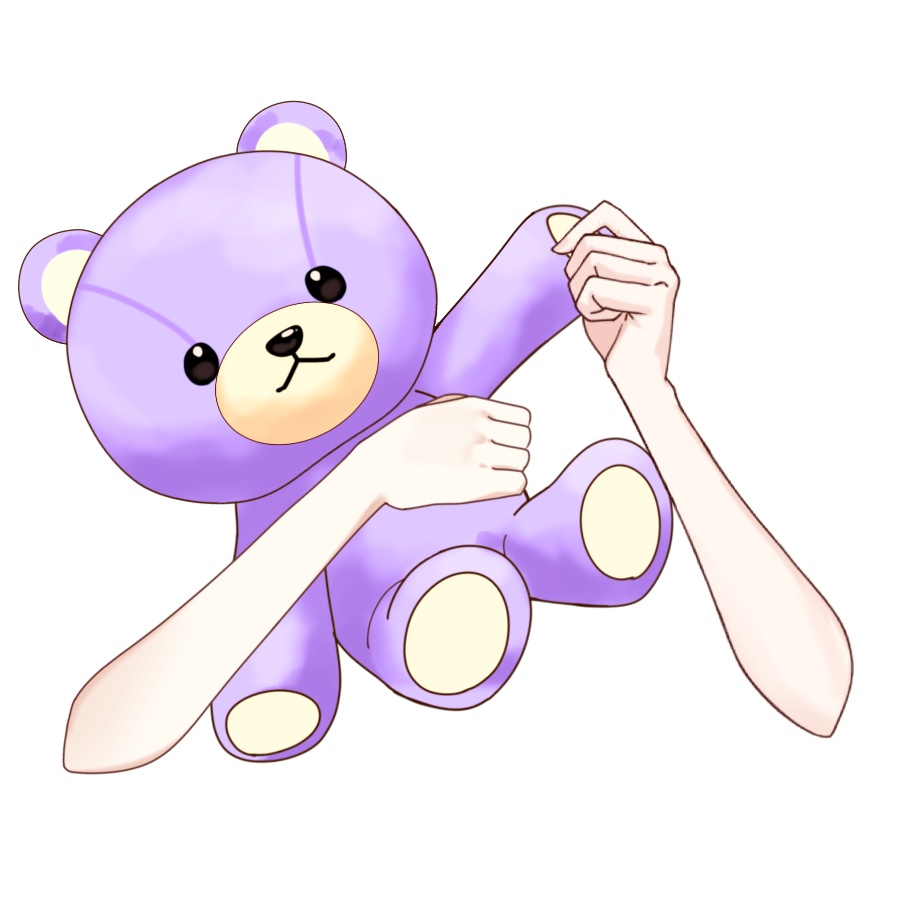 Vtuber素材_くまぬいを持つ手_高画質+商用利用権