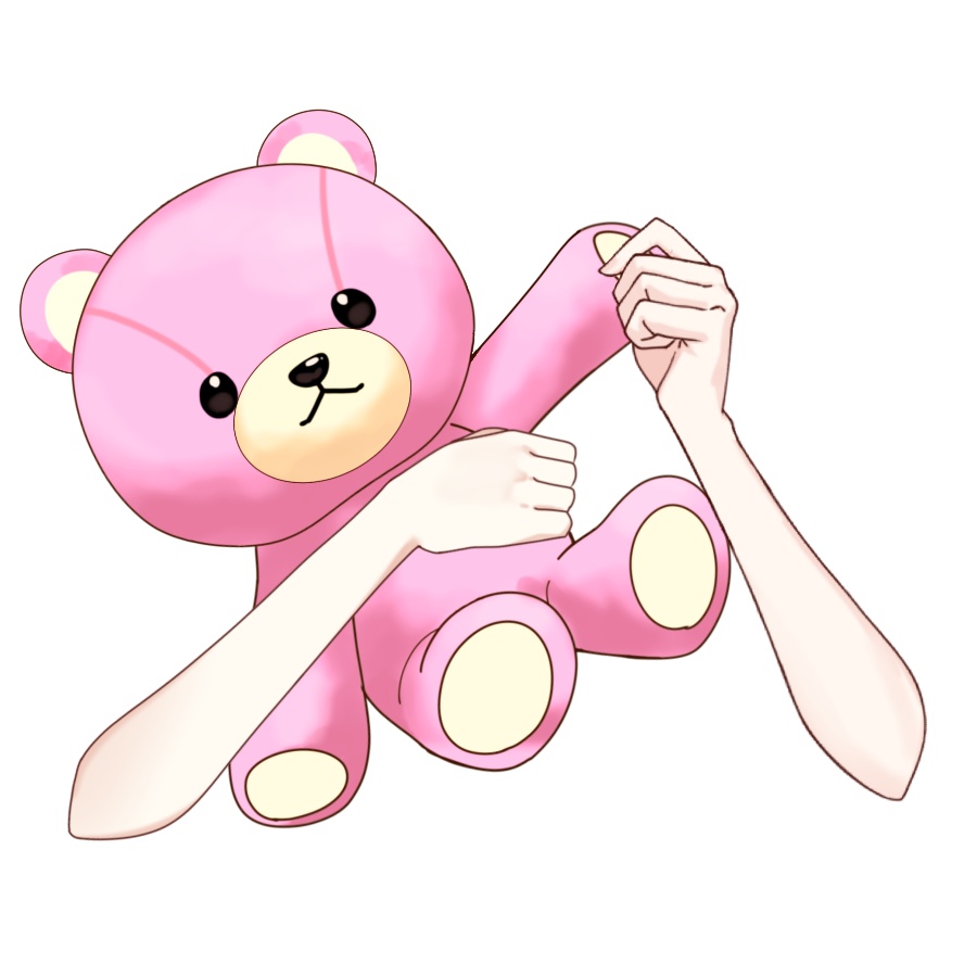 Vtuber素材_くまぬいを持つ手_高画質+商用利用権