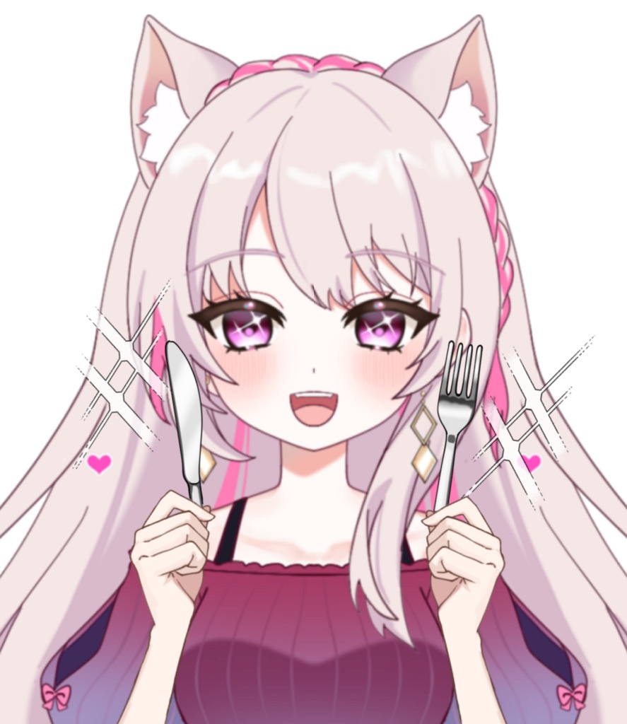 Vtuber素材_カトラリーを持つ手_高画質+商用利用権
